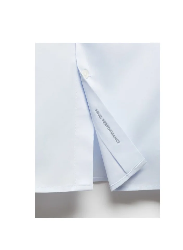 مانجو مان Regular fit stretch cotton shirt
