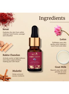 MELLOW Kumkumadi Face Oil For Glowing Skin & Deep Nourishment, Tailam Extracted From Pure Ayurvedic 24 Herbs & Kesar, Reduces Pigmentation, Fine Lines & Wrinkles, Chemical Free [10Ml]  - Image 2