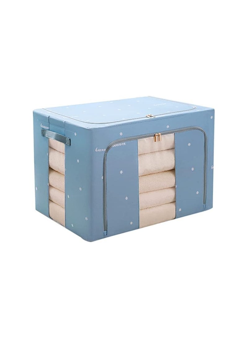سبيس شوب صناديق تخزين صندوق تخزين ملابس منزلي سعة كبيرة خزانة صندوق تخزين قابل للطي قماش تخزين الملابس صندوق فرز سهل التخزين 100 لتر - Image 1
