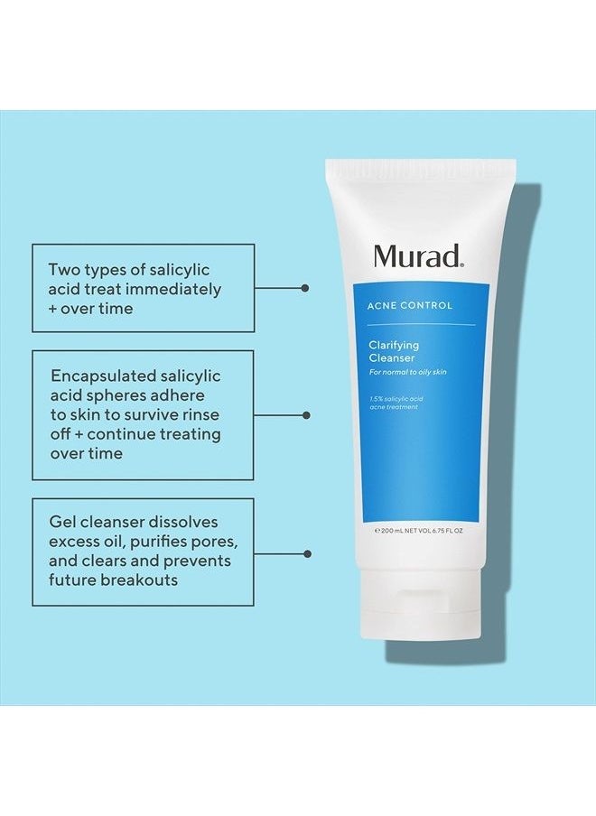 Murad Clarifying Facial Cleanser - Acne Control Salicylic Acid & Green Tea Extract Face Wash - Exfoliating Acne Skin Care Treatment Backed by Science,2 Fl Oz  - Image 3