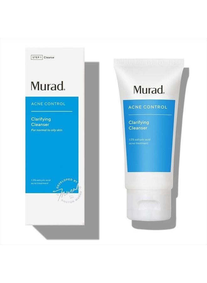 Murad Clarifying Facial Cleanser - Acne Control Salicylic Acid & Green Tea Extract Face Wash - Exfoliating Acne Skin Care Treatment Backed by Science,2 Fl Oz  - Image 1