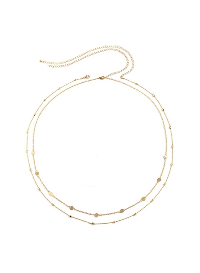 سلسلتان للجسم من قطعتين، سلاسل خصر مرصعة بأحجار الراين من Ocean Jewelry مطلية بالذهب عيار 18 قيراطًا للنساء، سلسلة بطن متعددة الطبقات للخصر، سلسلة خصر متعددة الطبقات قابلة للتعديل للنساء (GLOD) - Image 1