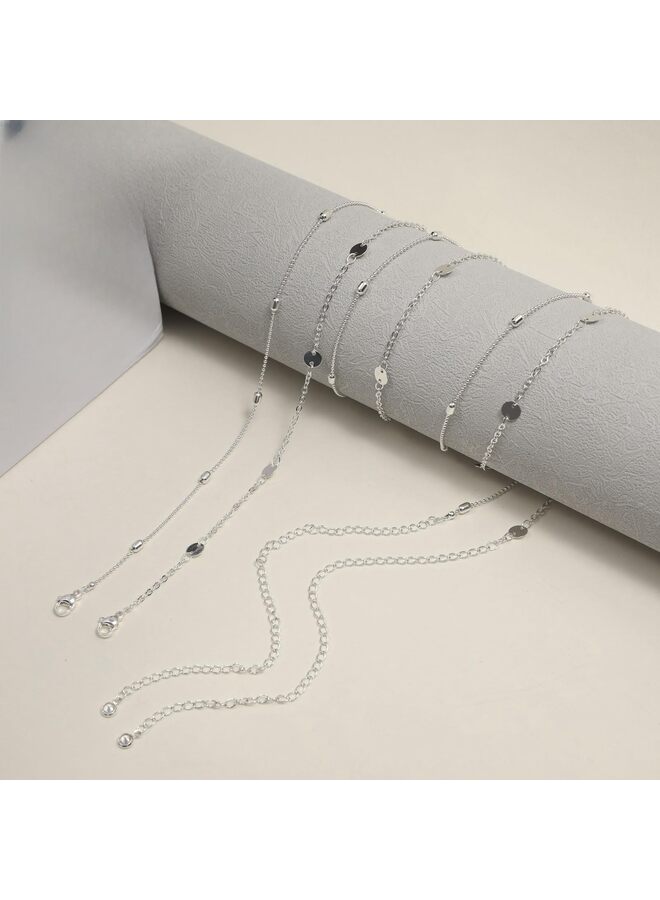 سلسلتان للجسم من قطعتين، سلاسل خصر مرصعة بأحجار الراين من Ocean Jewelry مطلية بالذهب عيار 18 قيراطًا للنساء، سلسلة بطن متعددة الطبقات للخصر، سلسلة خصر متعددة الطبقات قابلة للتعديل للنساء (GLOD) - Image 3