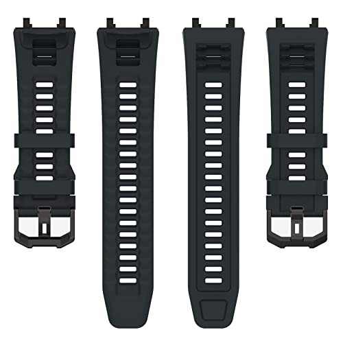Lijinlan Compatible with Amazfit T-Rex 2 Watch Band Women Men, Replacement Soft Silicone Watch Bracelet Strap for Amazfit Trex 2 Smartwatch Accessory (Black) - Image 3