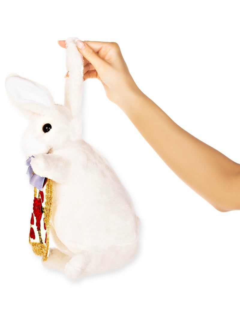 Leg Avenue womens Rabbit Purse Costume Accessories, Rabbit Purse White/Gold, One Size US - Image 2