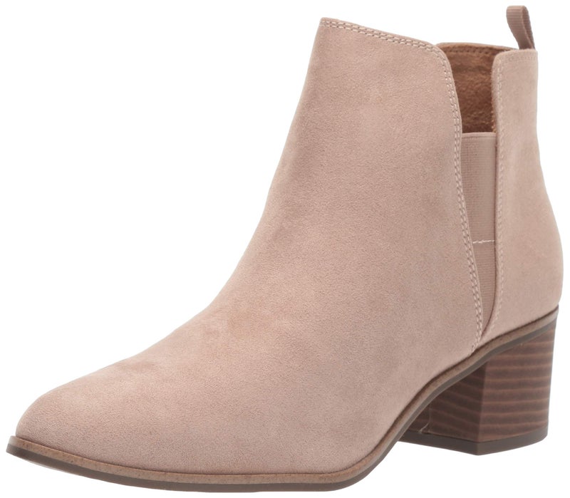 Dr. Scholl's Dr Scholls Shoes Womens Teammate Slip On Chelsea Dress Ankle Boot Putty Microfiber 85 US