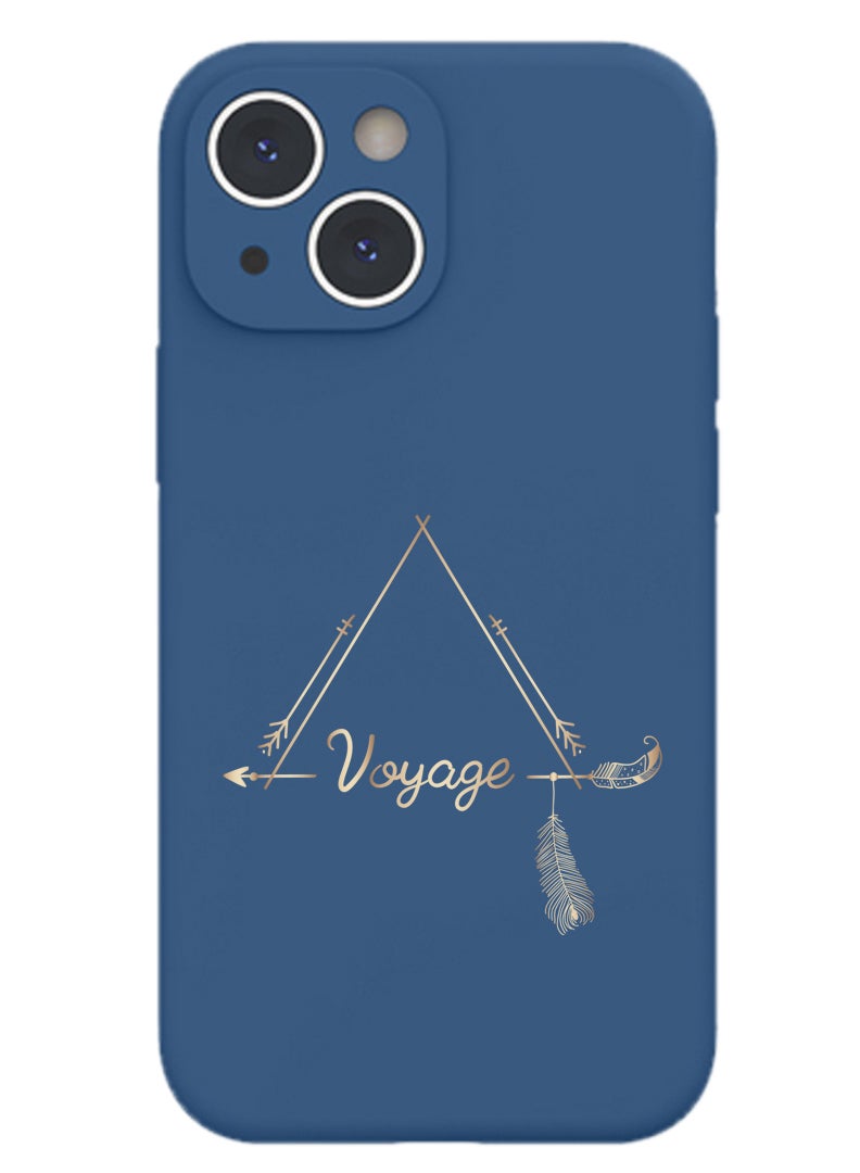 Theodor Protective Slim Fit Case Liquid Silicone Cover with Full Body Protection Anti-Scratch Shockproof Case For iPhone 13 Blue  - We can do it-01 - Image 1