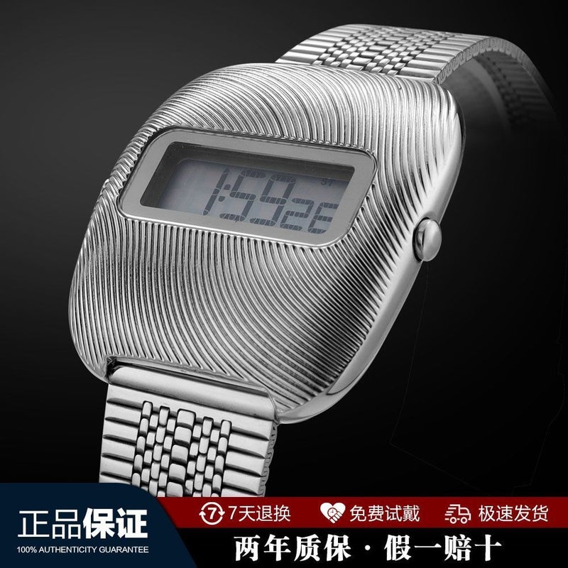 Stylish Metal Digital Display Men's Electronic Watch - Waterproof Sports Watch for Teens and College Students - Image 2