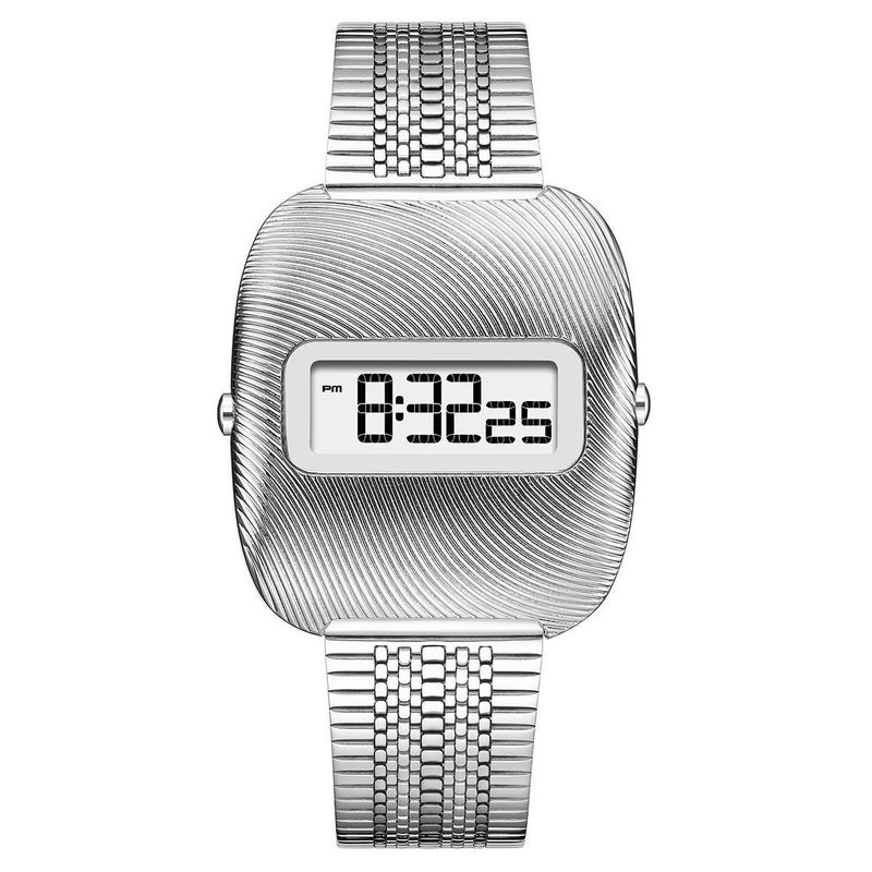Stylish Metal Digital Display Men's Electronic Watch - Waterproof Sports Watch for Teens and College Students - Image 1