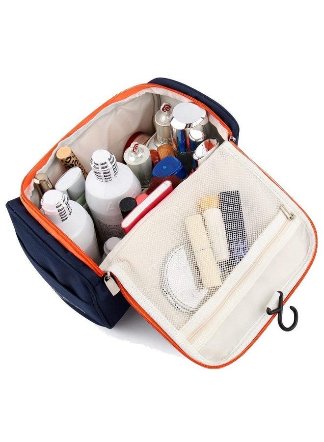 EAYIRA Travel Bag Extra Large Makeup Organiser Cosmetic Case Household Grooming Kit Storage Travel Kit Pack with Hook,Travel Bag for Women Travel, Makeup Bag (Navy Blue) - Image 2