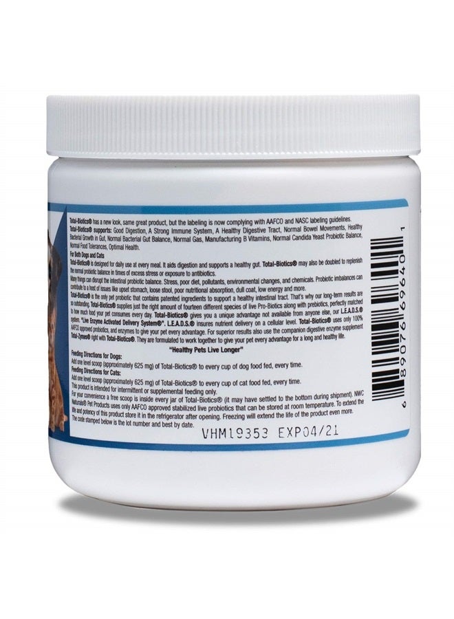 NWC Naturals Total Biotics & Probiotics for Dogs and Cats, 365 Cups Treats, 8 ounces