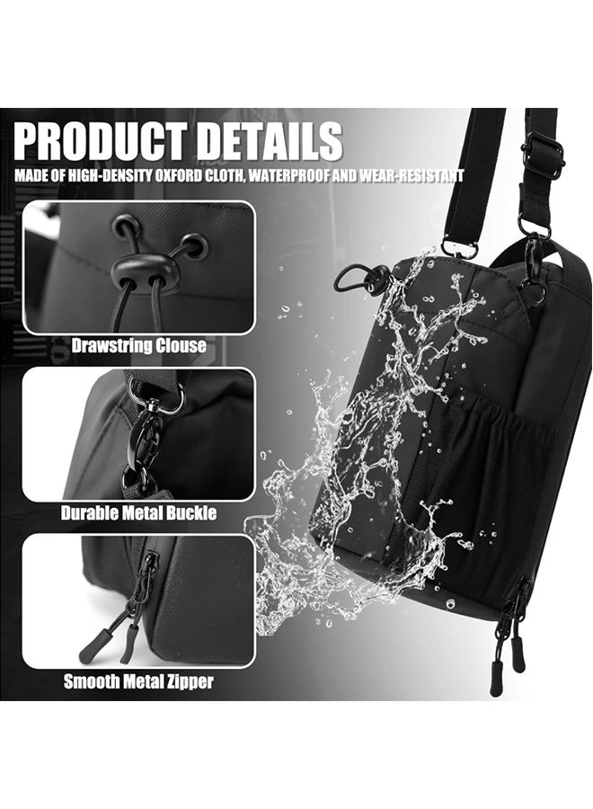 بكومور حقيبة رياضية مغناطيسية – حاملة زجاجة ماء مغناطيسية، حقيبة تنظيم للياقة البدنية كروس بودي للتمارين والسفر والتنقل (للجنسين) - Image 5