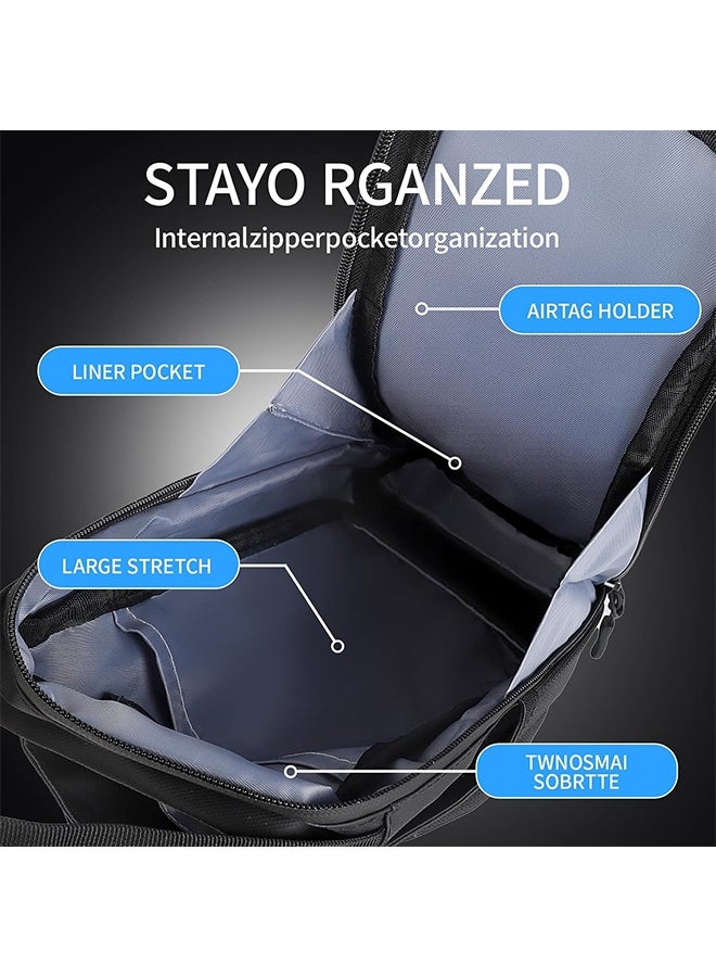 بكومور حقيبة رياضية مغناطيسية – حاملة زجاجة ماء مغناطيسية، حقيبة تنظيم للياقة البدنية كروس بودي للتمارين والسفر والتنقل (للجنسين) - Image 4