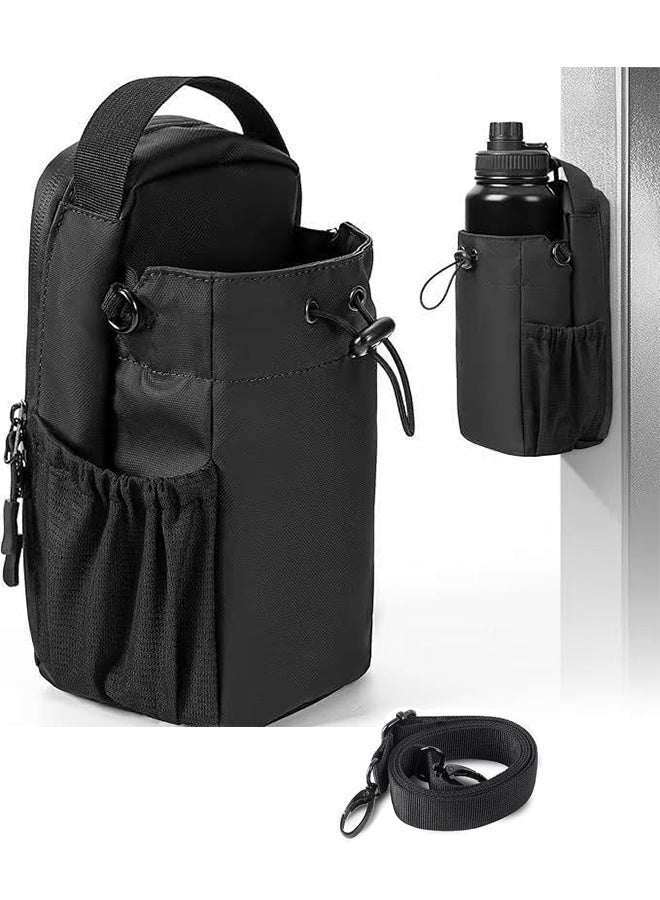 بكومور حقيبة رياضية مغناطيسية – حاملة زجاجة ماء مغناطيسية، حقيبة تنظيم للياقة البدنية كروس بودي للتمارين والسفر والتنقل (للجنسين) - Image 1