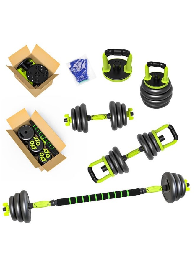 SportQ 7 in 1 Multi Use Dumbbells Set - Pair Dumbbell, Kettlebell, Abdominal Wheel, Push Handle, Straight Bar Extension and Zigzag – Adjustable Weights Home Gym in Your Home - Image 2