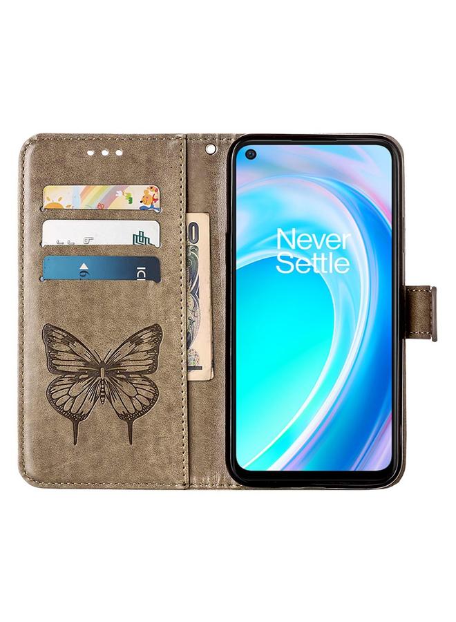 S-TOP Case For OnePlus Nord CE 2 Lite 5G Embossed Butterfly Leather Phone Case - Image 3