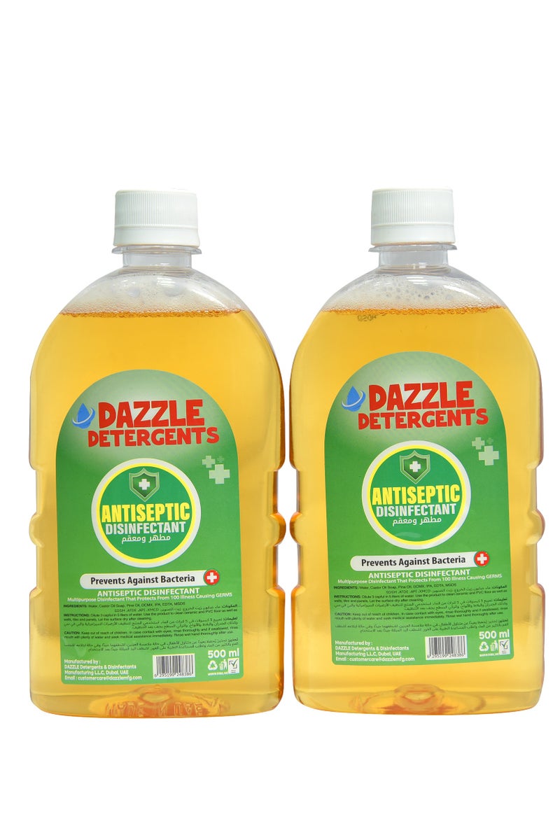 دازل عرض العبوة (عبوة من عبوتين سعة 500 مل): سائل مطهر دازل