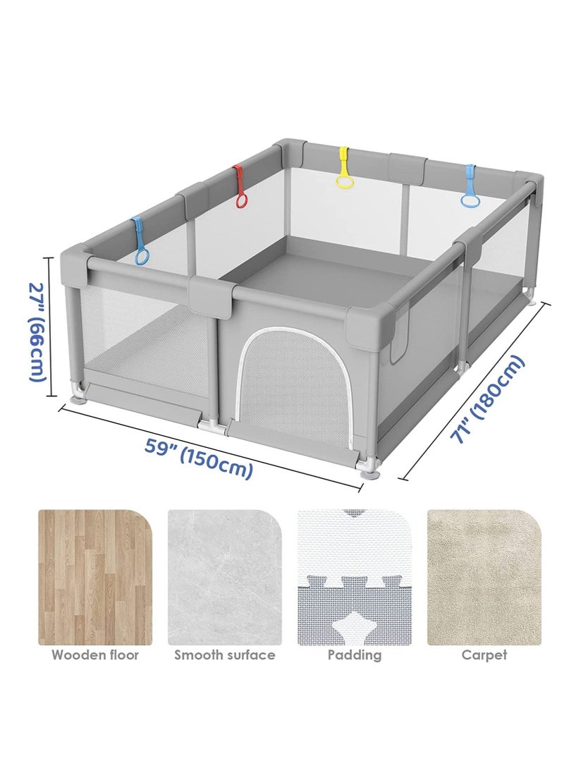 Children's play game fence indoor baby toddler safety fence baby crawling playground baby playpen 150 * 180 * 66 CM  - Image 3