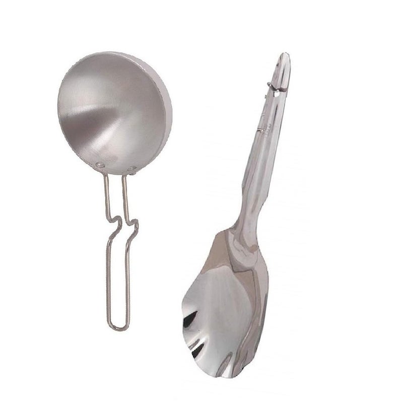 BLUE WONDER Aluminium Silver Tadka Pan Combo Stainless Steel Cooking Rice Palta Panja | Kitchen Accessories | Multipurpose Kitchen Tool | Durable, Easy to Use | Multicolour | Pack of 2 - Image 4