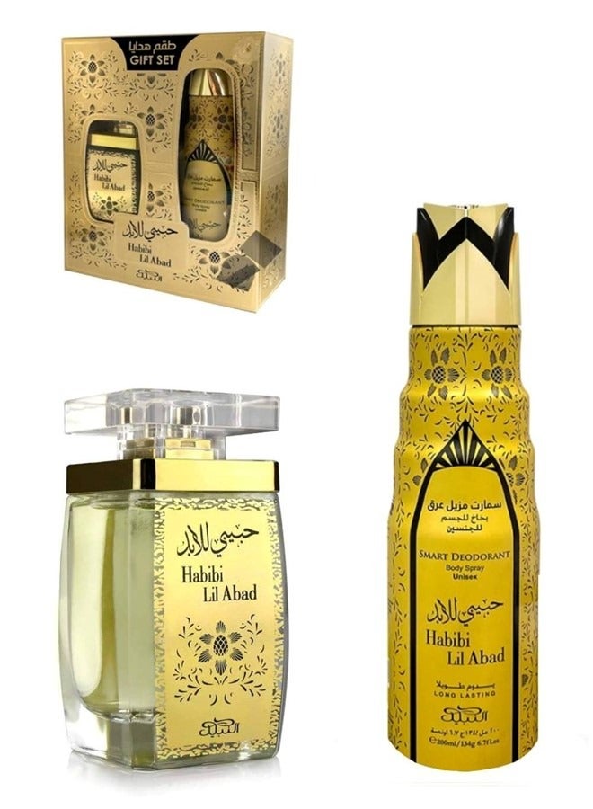Nabeel Habibi Lil Abad Gift Set 100 ML Spray and 200 ML Deo - Image 1