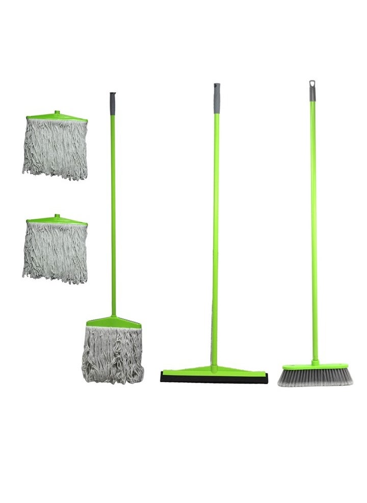 Clean and Care Cleaning Set Home Kitchen Broom with Stick Wiper With Stick Cotton Mop with Iron Stick and Two Refill Assorted Color - pzsku/ZACEB377E647417D9C474Z/45/_/1718003415/f85a22d8-2e82-4eec-a885-6b012d10f0bf