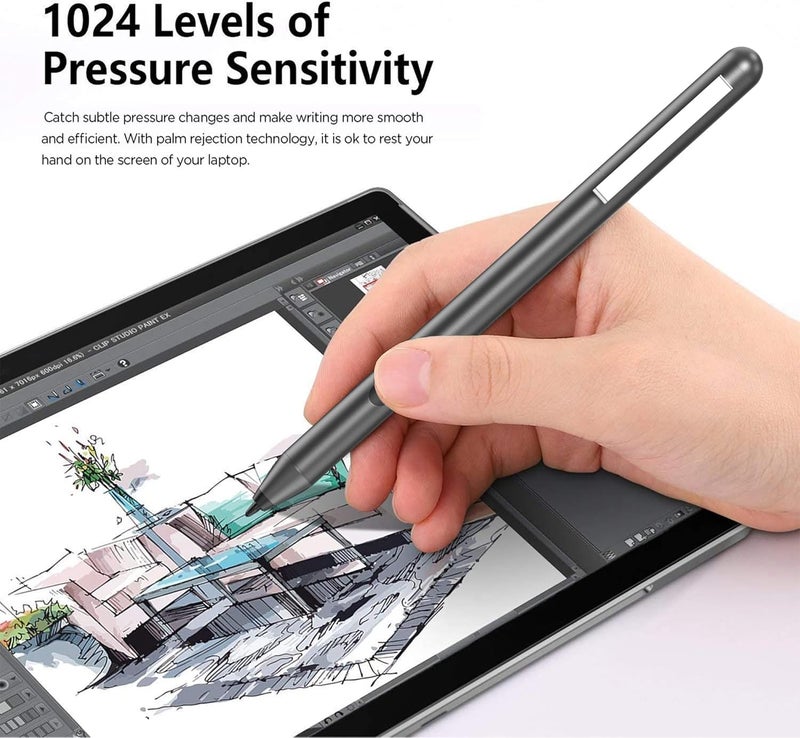 tesha Stylus Pen for ASUS Touchscreen Devices, Active Digital Pen with Ultra-Fine Tip, 1024 Pressure Sensitivity, Palm Rejection for Precision Drawing and Writing - Image 3
