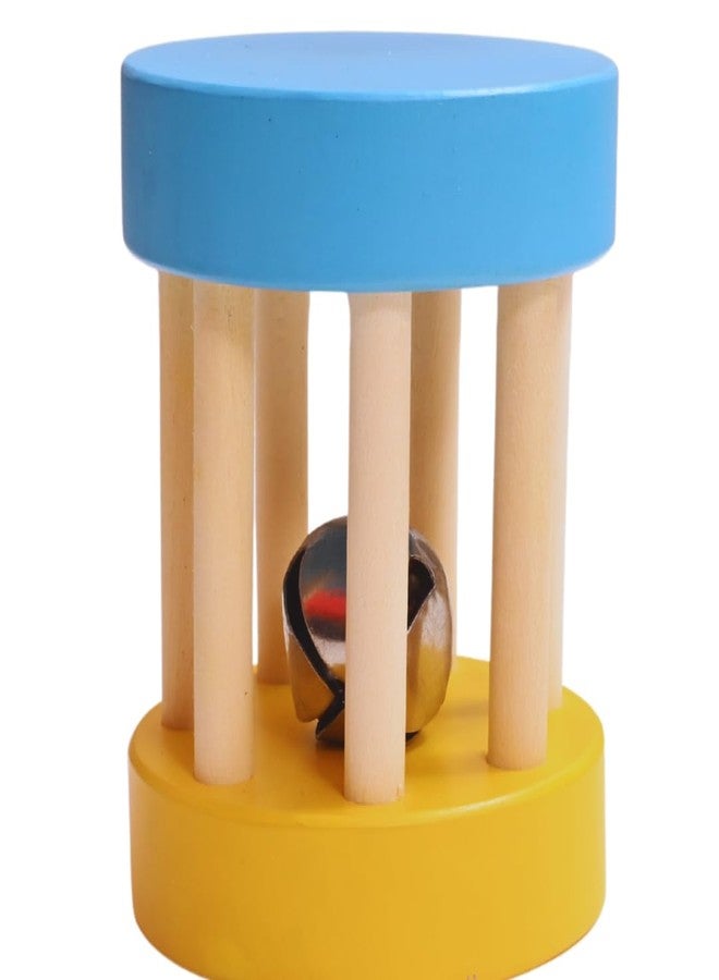 TOYJOS Wooden Baby Rattle Toy | Sensory Development, Musical Shaker, Rolling Bell Rattle | Natural Anti-Bacterial Jhunjuna for Newborn Infants, Toddler | Birthday Gift for Boys and Girls (0-12 Months) - Image 1