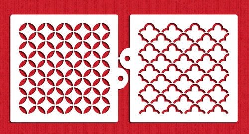 Designer Stencils C2000 Quilting Miniprint Cookie Stencil Set, Beige/semi-transparent - Image 2