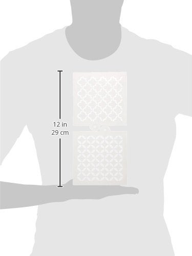 Designer Stencils C2000 Quilting Miniprint Cookie Stencil Set, Beige/semi-transparent - Image 3