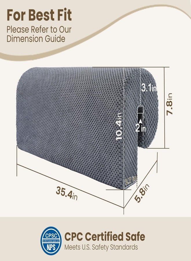 Smashier Toddlers' Bed Rail Bumpers Protector, Children's Bed Guardrail Padding, Soft Cushioned Barrier, Increased Height, Easy to Install, Washable Cover, Fits Floor, Bunk & Loft, 3 Ft, Gray - Image 2
