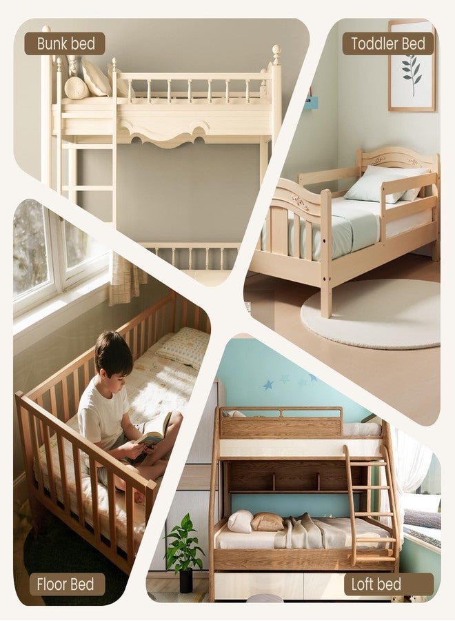 Smashier Toddlers' Bed Rail Bumpers Protector, Children's Bed Guardrail Padding, Soft Cushioned Barrier, Increased Height, Easy to Install, Washable Cover, Fits Floor, Bunk & Loft, 3 Ft, Gray - Image 5
