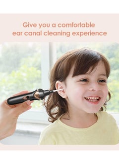 Ru syanl Ear Wax Removal Kit Electric Earwax Cleaner with Lights Ear Wax Vacuum Removal Tool USB Charging Vibration Painless Ear Wax Pick Portable Ear Cleaner Electric Ear Suction for Kids Adults Black  - Image 5