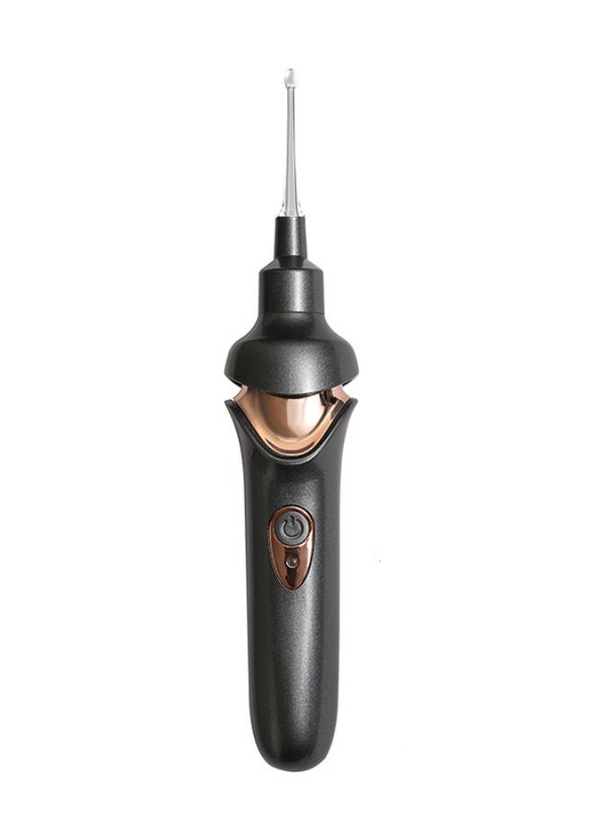 Ear Wax Removal Kit Electric Earwax Cleaner with Lights Ear Wax Vacuum Removal Tool USB Charging Vibration Painless Ear Wax Pick Portable Ear Cleaner Electric Ear Suction for Kids Adults Black