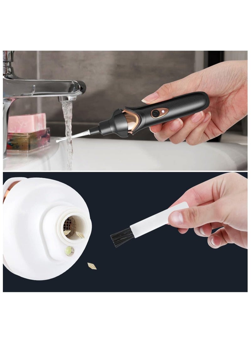 Ear Wax Removal Kit Electric Earwax Cleaner with Lights Ear Wax Vacuum Removal Tool USB Charging Vibration Painless Ear Wax Pick Portable Ear Cleaner Electric Ear Suction for Kids Adults Black