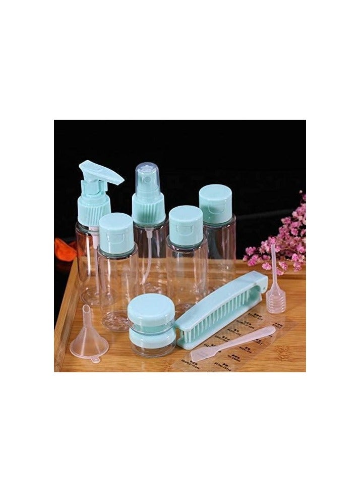 Generic Travel Bottles Set with Exfoliating Brush, 11pcs Empty Plastic Leak Proof Containers, Toiletries Containers for Shampoos, Lotions, Creams  - Image 2