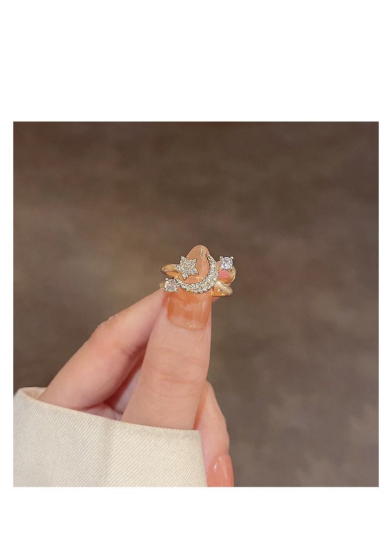 Light Luxury Advanced Design Zircon Ring