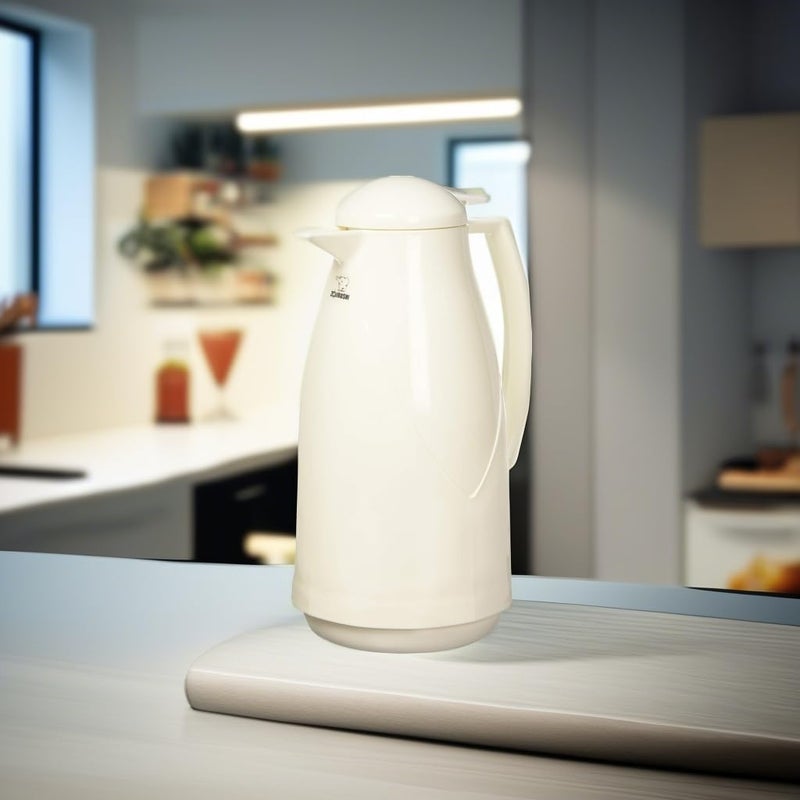 Zojirushi Euro Carafe, 1 Liter, Plastic, White, Made in Japan - Image 3