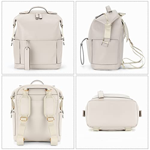 Minsong Diaper Bag Backpack, Waterproof Leather Diaper Bags With Changing Station for Baby, Fashion Nappy Travel Backpack for Mom Dad - Image 3