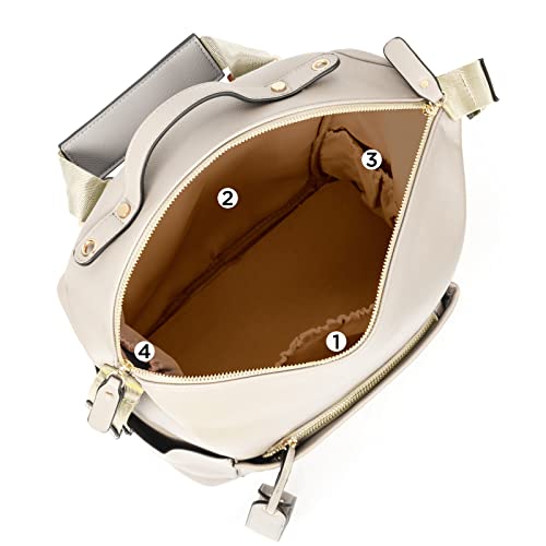 Minsong Diaper Bag Backpack, Waterproof Leather Diaper Bags With Changing Station for Baby, Fashion Nappy Travel Backpack for Mom Dad - Image 5
