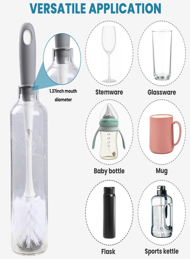 RIMAY Bottle Brush Replacement Head for OXO Bottle Brush Tot Only, 2 Pack Bottle Brush Refills, Dual Bristle Design for Baby Bottles, Water Bottles, Glasswares - Image 5