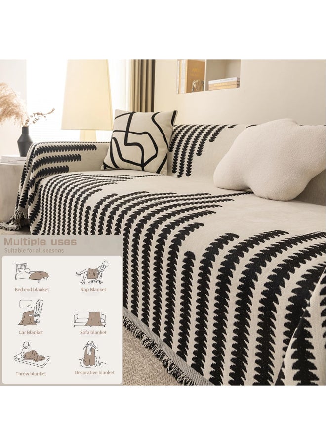 زيريفام غطاء أريكة من الشنيل، غطاء أريكة للحيوانات الأليفة، أغطية ناعمة للكلاب، أغطية أريكة مقسمة لثلاثة أريكة مبطنة، قابلة للغسل ومتينة، لغرفة المعيشة، غرفة النوم، الفندق، الحمام - Image 2