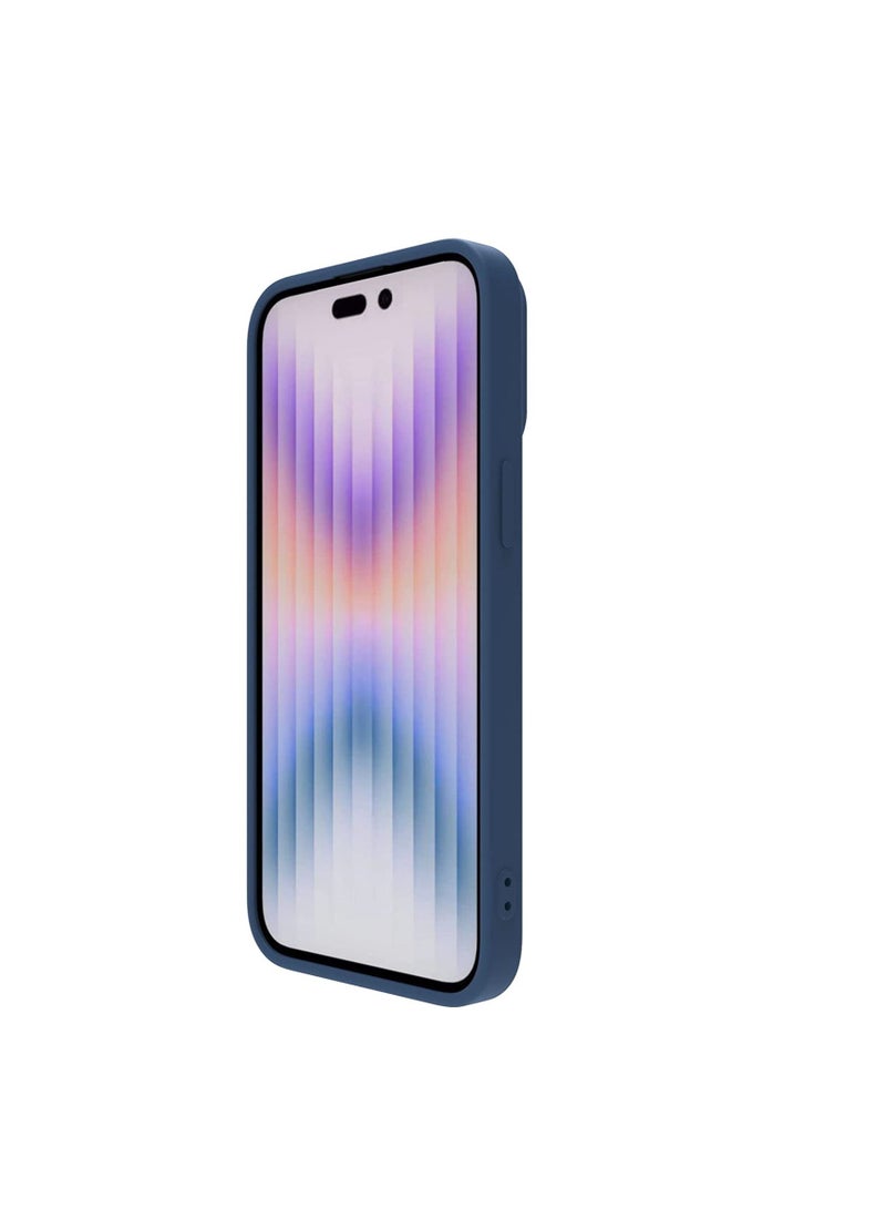 Nillkin CamShield Silky Magnetic Silicone Case For iphone 14 Pro - Blue - Image 4