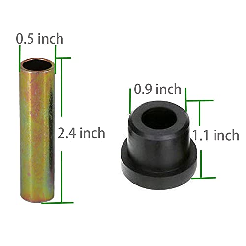Tektall Rear Leaf Spring Bushing & Sleeves Kits for Club Car DS Golf Cart 1981-up & EZGO TXT/Medalist 1994-up, Replaces OEM 70289G02 70291G01 - Image 2
