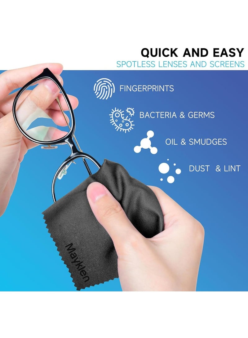 Mayklen Pack of 4 Microfiber Cleaning Cloth for Glasses- 6x7 inch - Luxurious Micro Fiber Cleaning Cloth for Laptop, Camera, Lens, Mobile Screens - Pack of 4 - Image 3