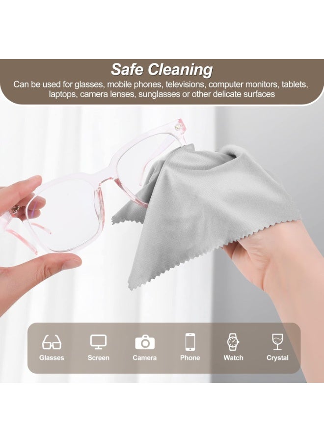 Mayklen Pack of 4 Microfiber Cleaning Cloth for Glasses- 6x7 inch - Luxurious Micro Fiber Cleaning Cloth for Laptop, Camera, Lens, Mobile Screens - Pack of 4 - Image 4