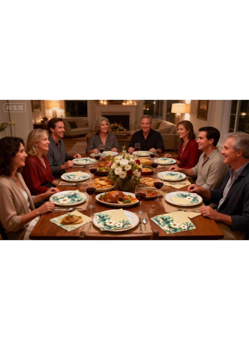 100 قطعة المناديل الملونة ديكور الطباعة منديل المناديل المطبوعة الزفاف منديل الزفاف الديكور الشاي زخارف الحفلات المتاح الأنسجة - Image 4