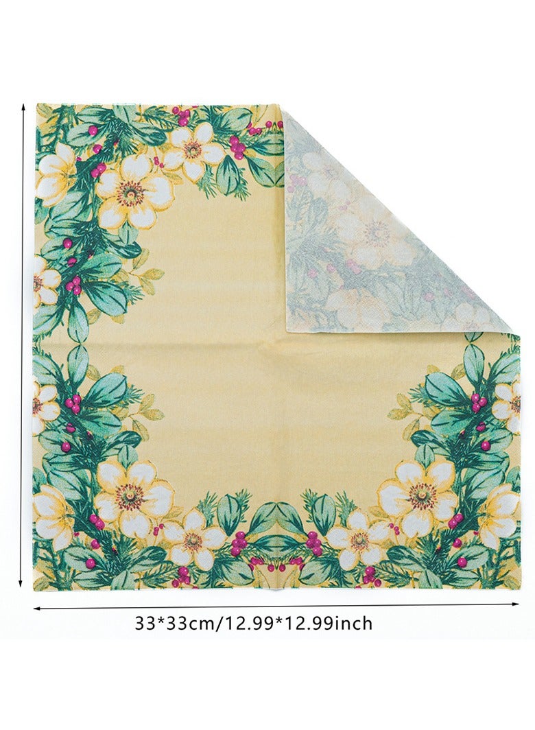 100pcs Color Napkins Decor Printing Napkin Printed Napkins Wedding Napkin Wedding Decoration Tea Party Decorations Disposable Tissue - Image 2