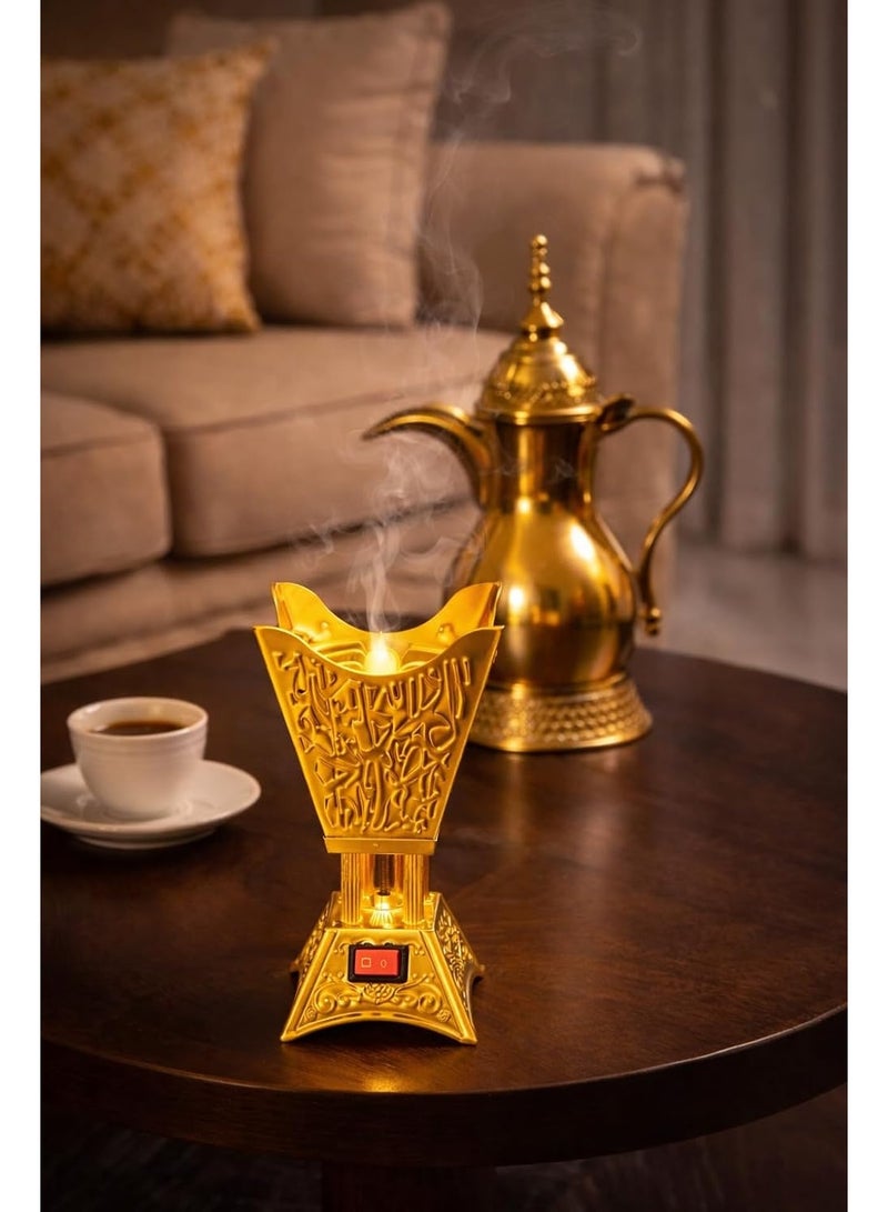 Islamic Luxury Electric Incense Burner - Balanced Aroma Distribution - Safe and Easy to Use - Suitable for Home and Mosque - Image 4