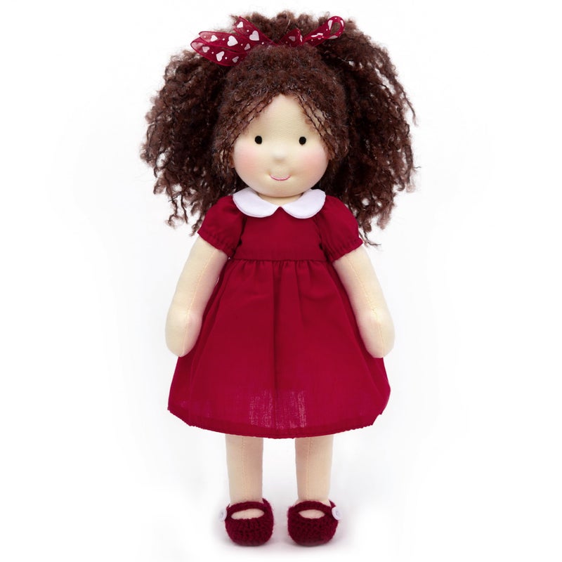 BlissfulPixie Waldorf Doll Handmade Rag Doll Personalized Collectors Plush Doll for Kids Birthday Present with Beautiful Present BoxEleanor 12 - Image 3