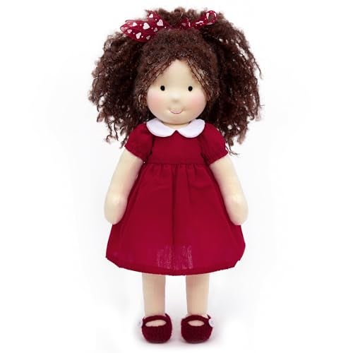 BlissfulPixie Waldorf Doll Handmade Rag Doll Personalized Collectors Plush Doll for Kids Birthday Present with Beautiful Present BoxEleanor 12 - Image 1
